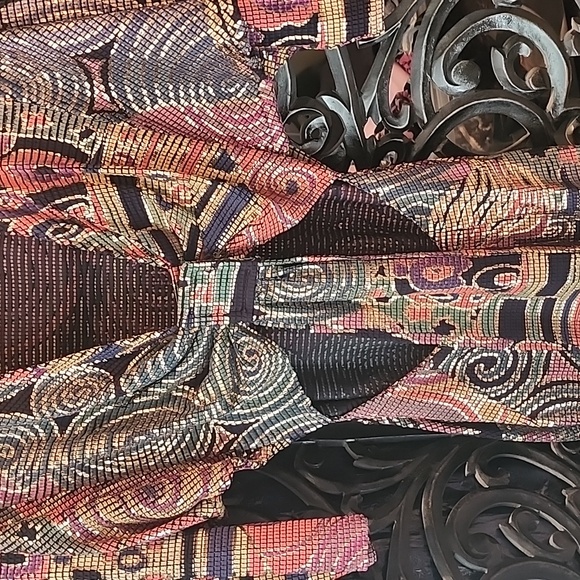 🔥Janine of London Metallic Mosaic + Gold Dress Sz Small Made in Italy 🇮🇹 - Picture 11 of 16